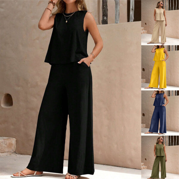 The Sleeveless Top & Trouser Set for women fashion